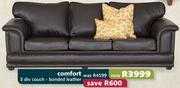Comfort 3 Div Bonded Leather Couch
