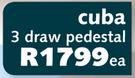 Cuba 3 Draw Pedestal-Each