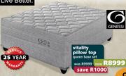 Genessi Vitality Pillow Top Queen Base Set