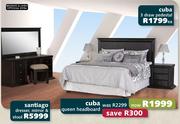 Santiago Dresser, Mirror & Stool