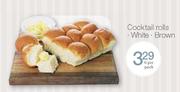 Cocktail Rolls White, Brown-6 per pack