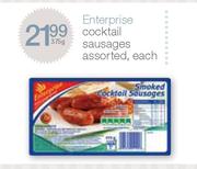 Enterprise Cocktail Sausages Assorted, Each-375g