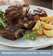 Marinated Pre-Cooked Beef Ribs-per kg