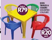 Kids Tables Assorted Colours-Each