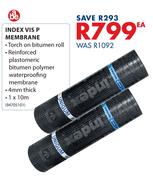 Abe Index VIS P Membrane 1X10m-Each