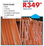 Door Frame Steel 115mm 813X2032mm-Each