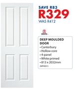 Doortec Deep Moulded 4 Panel Door 813X2032mm