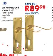 Victorian Door Handle Set(M/STL/B6VSKP-B)