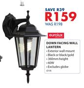Eurolux Down Facing Wall Lantern O18