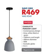 Eurolux Charlotte Pendant Light P982GY