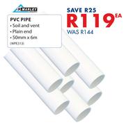 Marley PVC Pipe 50mmX6m(WPE313)-Each