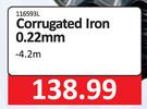 Corrugated Iron Sheet 0.22mm x 4.2m