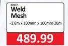 Weld Mesh -1.8m x 100mm x 100mm 30m