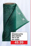 Shadecloth 40% Green 3m x 1M-Per Meter