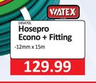 Watex Hosepro Econo + Fitting 12mm x 15m