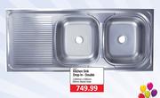 Kitchen Sink Drop In Double-1200mm x 500mm