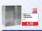 Wall Box Galvanized 4 x 4