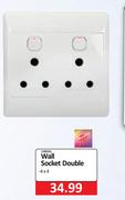Wall Socket Double 4 x 4