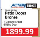 Action Bronze Patio Door (Bronze) 1500mm x 2100