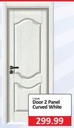 2 Panel Door (Curved White)