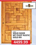 Solid Door MT Pivot Rustic Gold RH