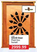 Solid Door Pivot Eco Sunset