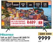 Hisense 164cm (65") Smart 4K UHD TV 65A6G-On 3GB DATA