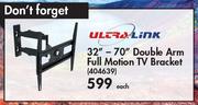 Ultra Link 32"-70" Double Arm Full Motion TV Bracket-Each