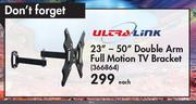 Ultra Link 23"-50" Double Arm Full Motion TV Bracket-Each