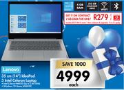Lenovo 35cm (14") Ideapad 3 Intel Celeron Laptop-Each