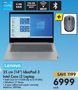 Lenovo 35cm (14") Ideapad 3 Intel Core i3 Laptop-Each