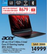 Acer 39cm (15.6") Nitro 5 Intel Core i5 Gaming Laptop (RTX 3050)-On 5GB Data