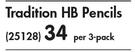 Staedtler Tradition HB Pencils-Per 3 Pack
