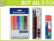 Staedtler Glue Stick +Staedtler Tradition HB Pencils + Staedtler Ballpoint Pens-For All 3