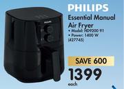 Philips Essential Manual Air Fryer HD9200 91