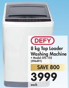 Defy 8Kg Top Loader Washing Machine DTL 155-Each