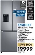 Samsung 488L Frost Free French Door Fridge/Freezer With Water Dispenser RF49A5202SL/FA