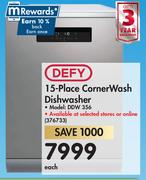 Defy 15 Palce Corner Wash Dishwasher DDW 356