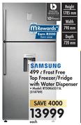 Samsung 499L Frost Free Top Freezer/Fridge With Water Dispenser RT50K6531SL