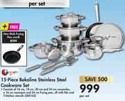 Tissolli 915 Piece Bekaline Stainless Steel Cookware Set-Per Set