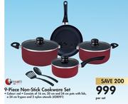 Tissolli 9 Piece Non Stick Cookware Set-Per Set