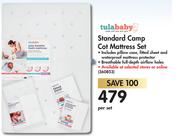 Tula Baby Standard Camp Cot Mattress Set-Per Set