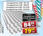 Corrugated Iron 4.8M-Each
