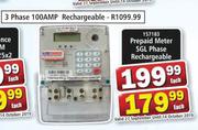 Prepaid Meter SGL Phase Rechargeable-Each