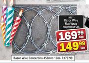Razor Wire Flat Wrap 500mm x 15m-Each