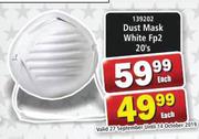 Dust Mask White FP2-20's Each