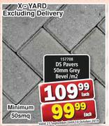 DS Pavers 50mm Grey Bevel-Per Sqm