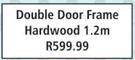 Double Door Frame Hardwood 1.2m