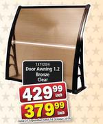 Door Awning 1.2 Bronze Clear-Each