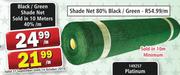 Shade Net 80% Black/Green-Per m